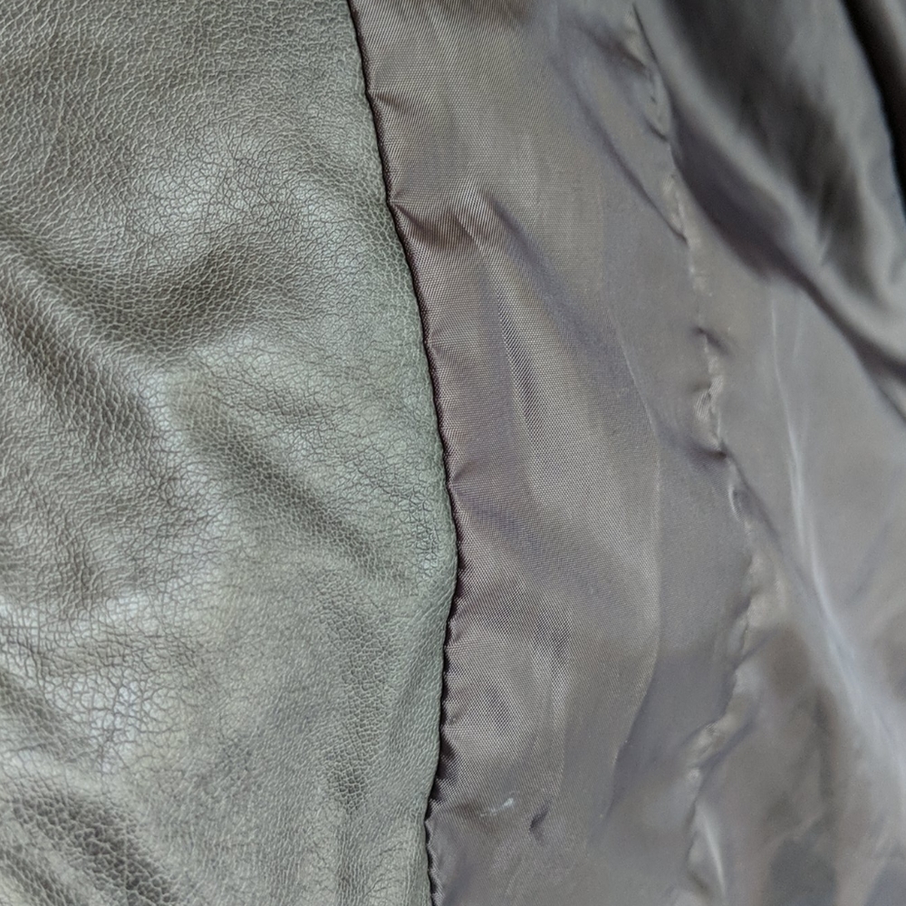 Maurice's faux leather/jersey zip up jacket. GUC. - Picture 8 of 9